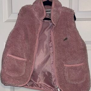DKNY Light Pink Plush Sherpa Jacket